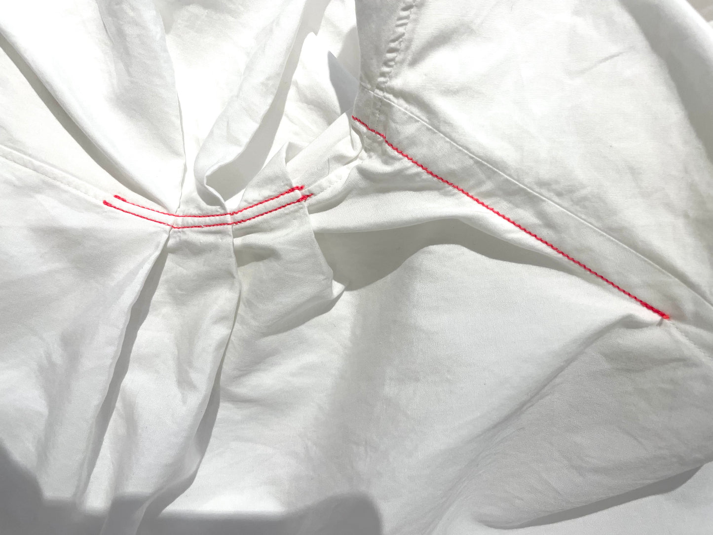 White Ruched Short Sleeve