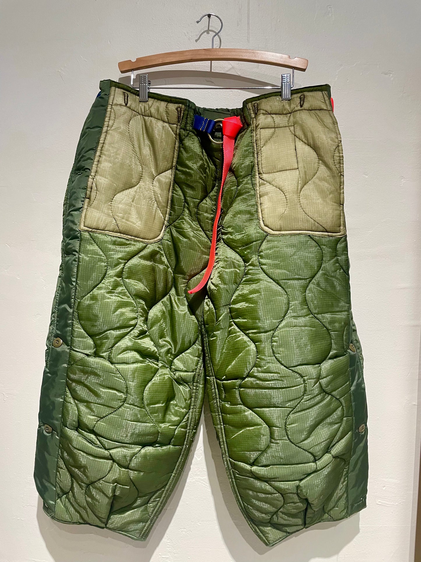 Quilted Surplus Button Pants
