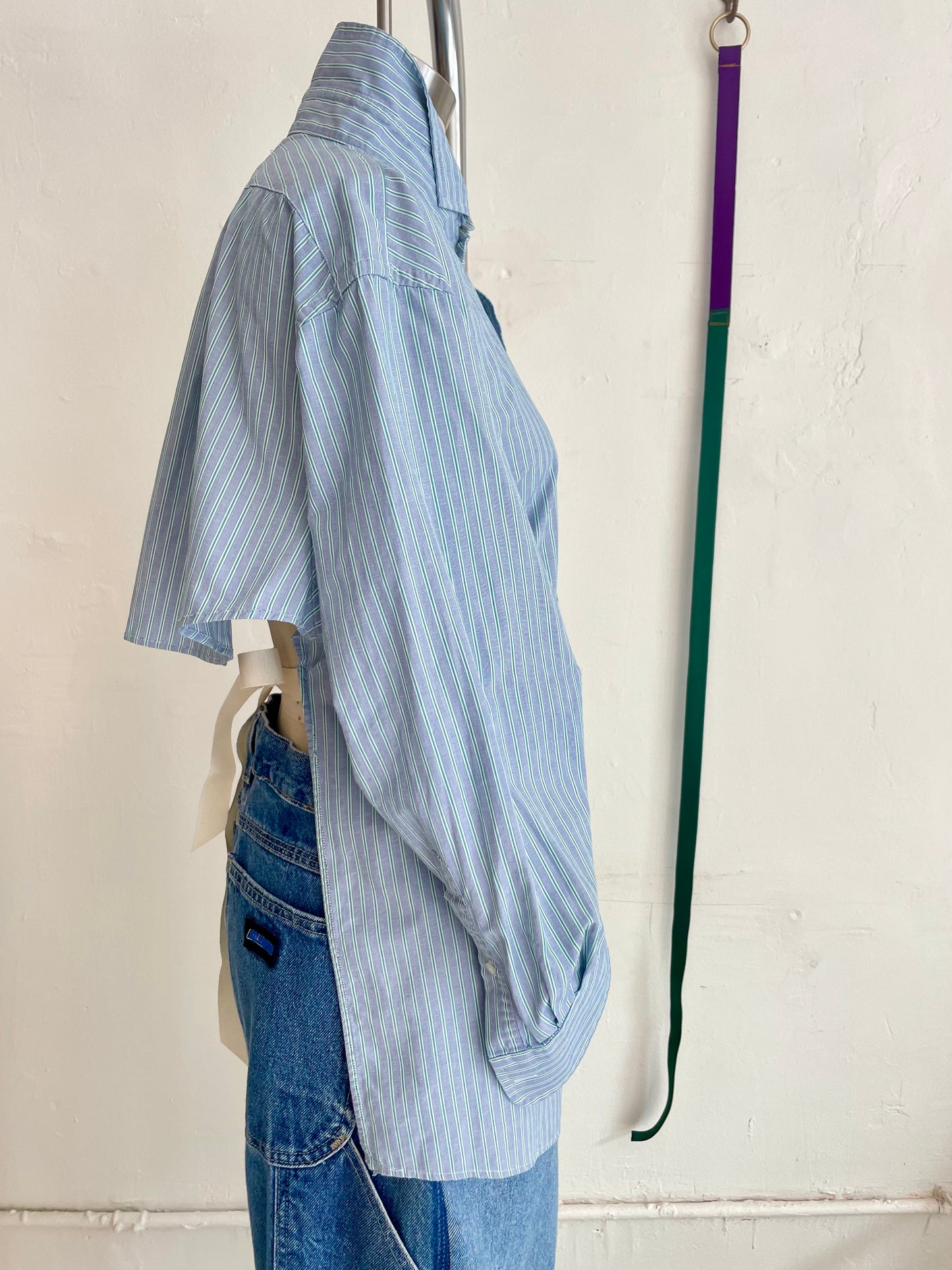 Blue and Green Apron Shirt
