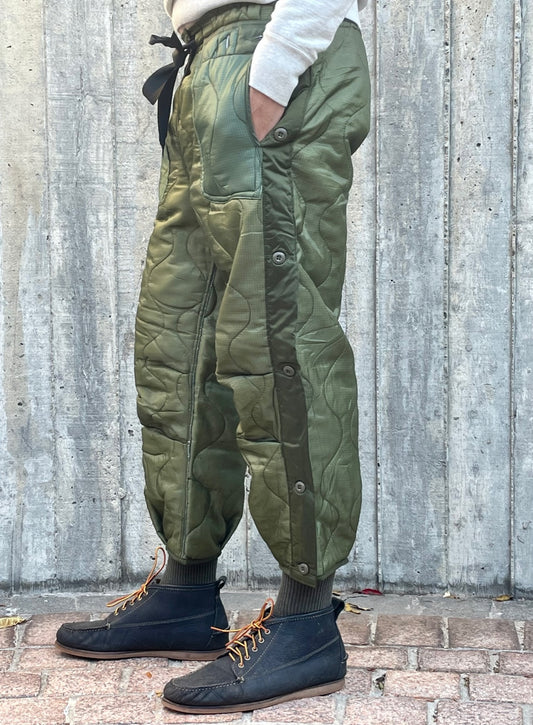 Quilted Surplus Button Pants