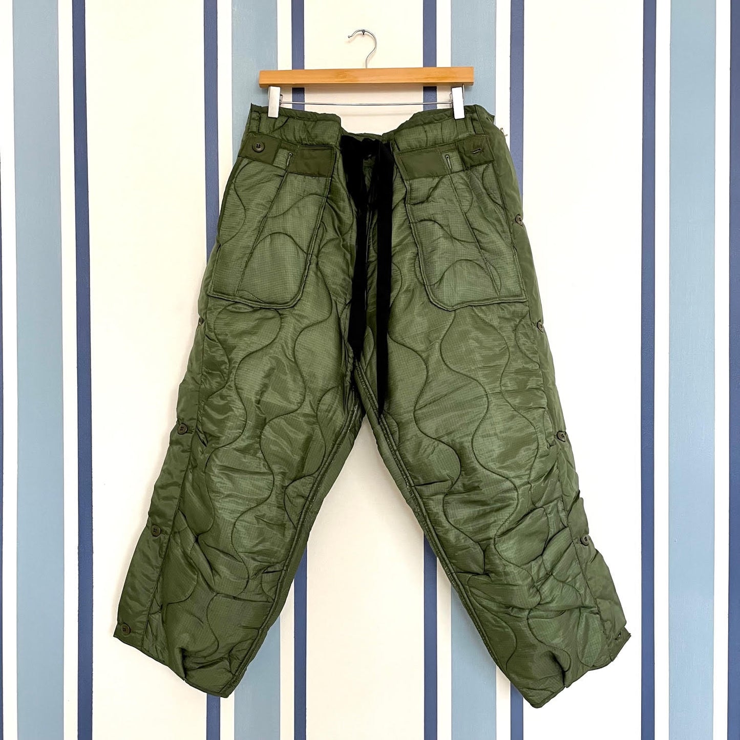 Quilted Surplus Button Pants