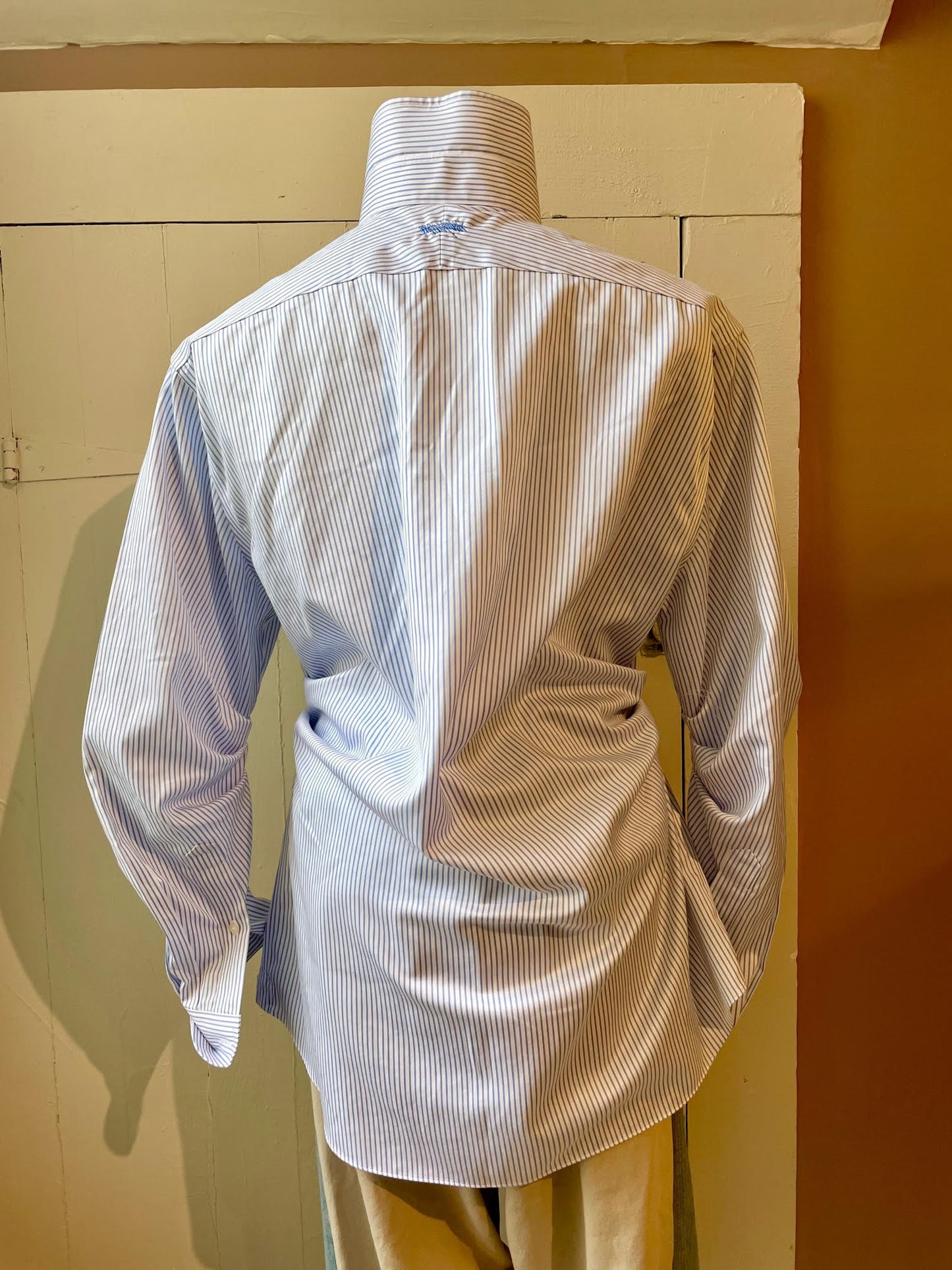 Striped Ruched Long Sleeve Shirt