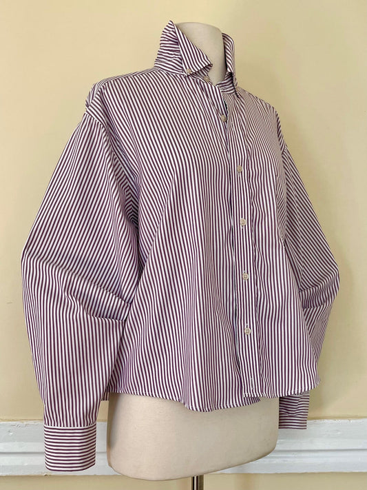 Cropped Mauve Long Sleeve Shirt