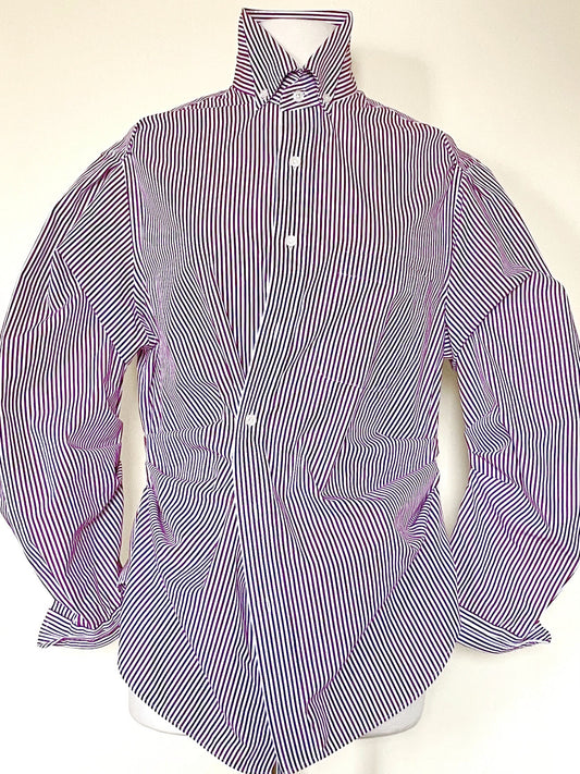 Red and White Poplin Long Sleeve