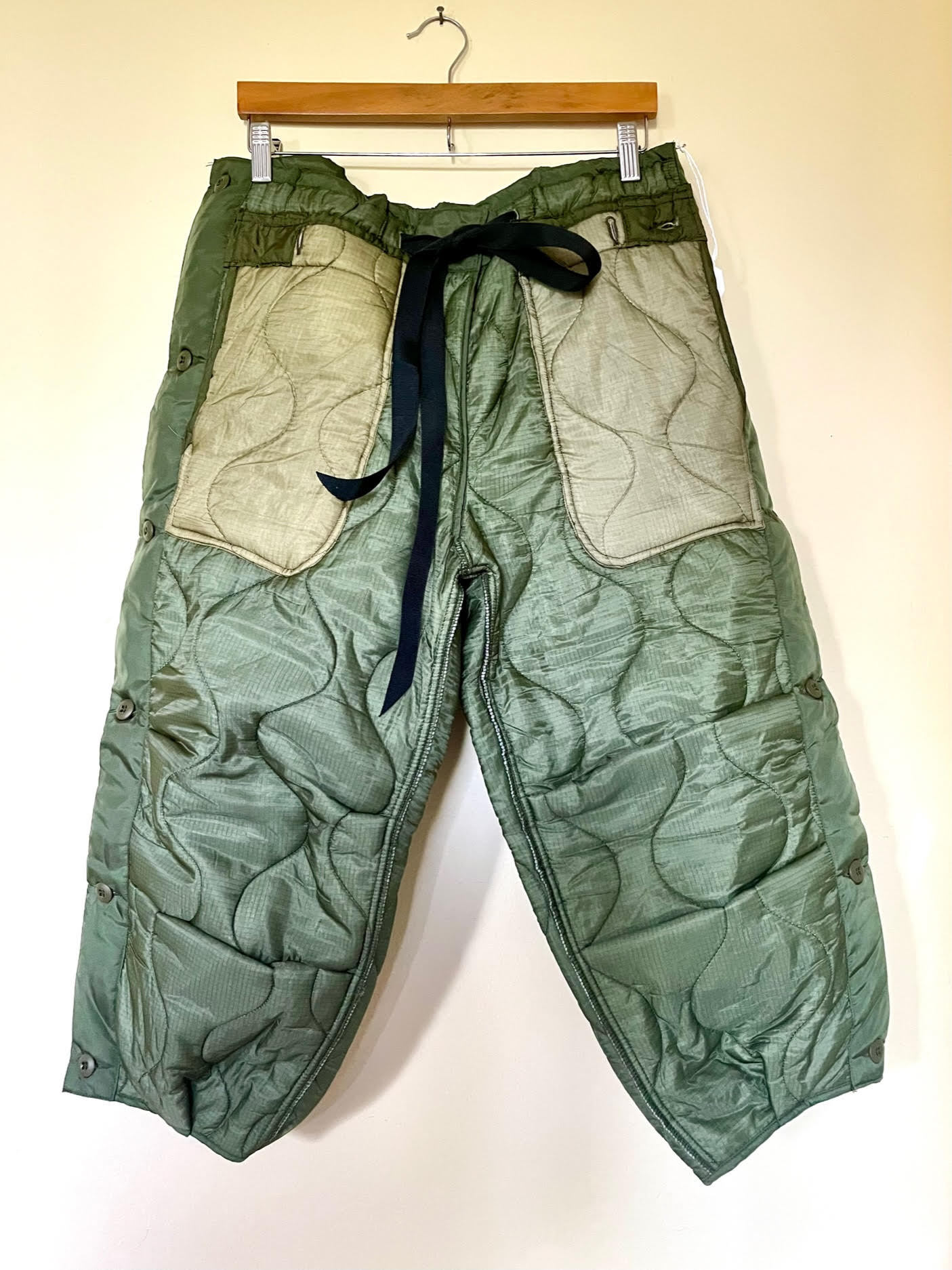 Quilted Surplus Button Pants